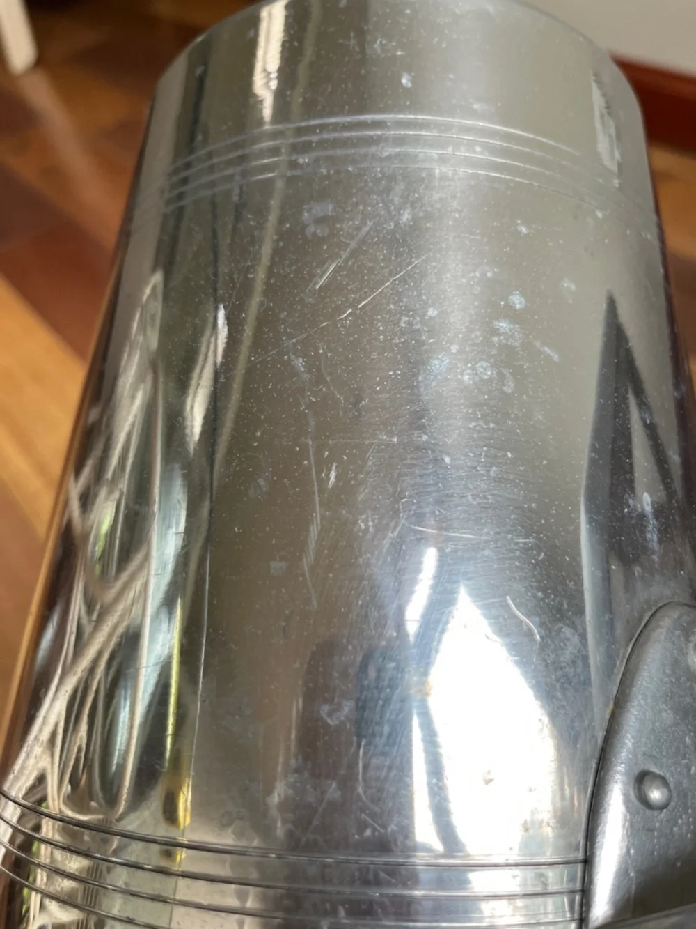 Vintage Perrier Jouet Champagne Bucket Ice Aluminum Silver France